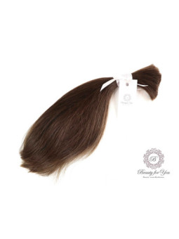 Włosy dziewicze w kitce proste podatne średni brąz 25-30cm 59g