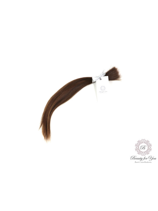 Włosy polskie dziewicze kolor jasny brąz 25-30 cm 18 g