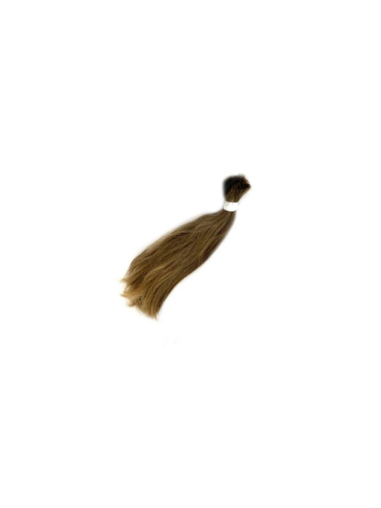 Włosy dziewicze w kitce proste podatne złocisty jasny brąz 30cm 95g