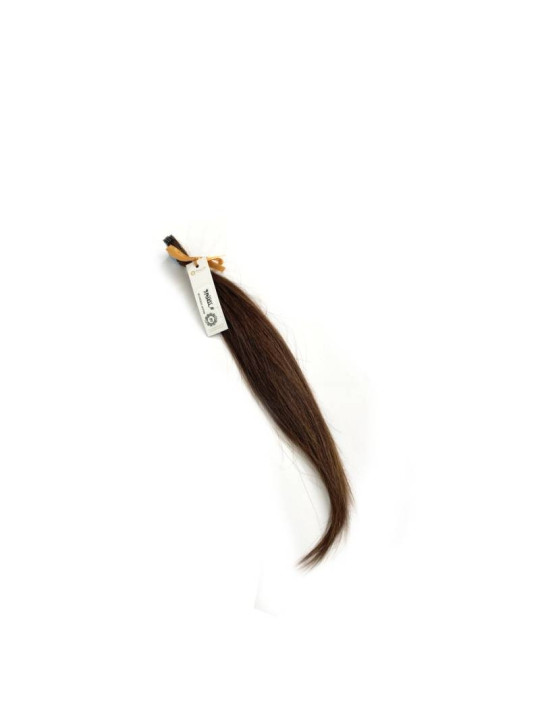 Włosy dziewicze na taśmach mikro - jasny brąz, 35 cm, 25g, 20 taśm