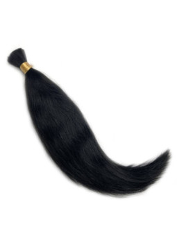 European, bundle, straight, easy to style, black, 55 cm, 173g