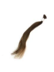 Włosy dziewicze w kitce proste jasny brąz 40cm 30g