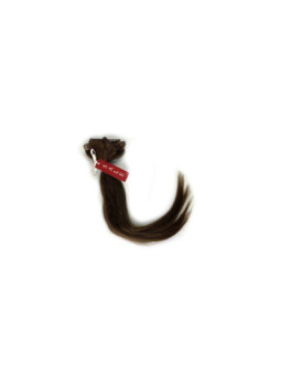 Asian Hair, Clip In Hair Extensions, medium brown, 40 cm, 76 g