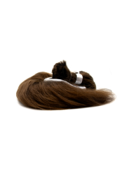 Włosy słowiańskie dziewicze średni / jasny brąz 55–60cm 155g