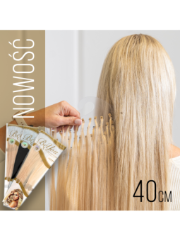 Włosy słowiańskie ręcznie selekcjonowane Be You, pasma, proste podatne 40 cm, pod keratynę, ultradźwięki