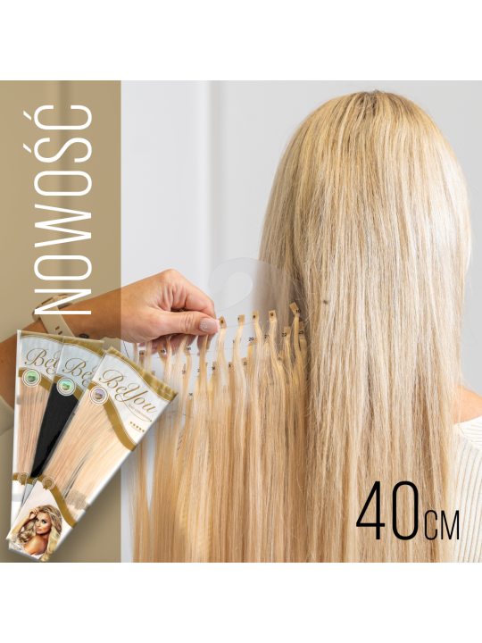 Włosy słowiańskie ręcznie selekcjonowane Be You, pasma, proste podatne 40 cm, pod keratynę, ultradźwięki