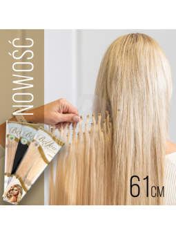 Włosy słowiańskie ręcznie selekcjonowane Be You, pasma, proste podatne 61 cm, pod keratynę, ultradźwięki