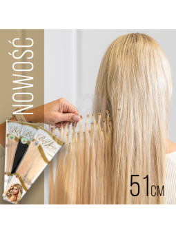 Włosy słowiańskie ręcznie selekcjonowane Be You, pasma, proste podatne 51 cm, pod keratynę, ultradźwięki