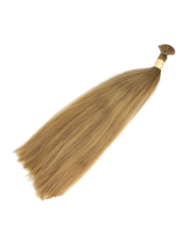 Włosy dziewicze sztywne średni ciepły blond 50cm 95g
