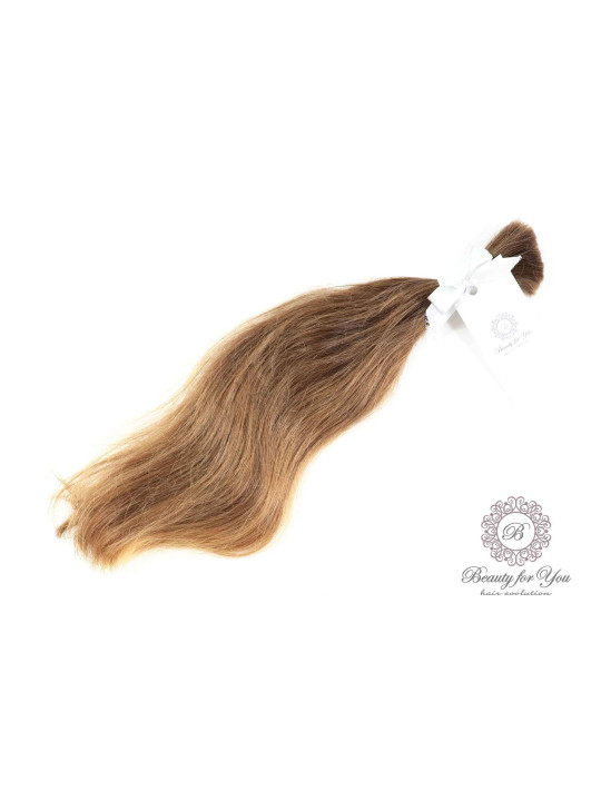Polish virgin hair in a shade of light brown with a length of 32 cm and a weight of 25 grams
