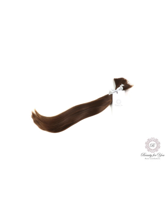 Włosy polskie dziewicze kolor jasny brąz 28-32 cm 36 g