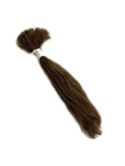 Włosy dziewicze w kitce podatne średni brąz 41cm 79g