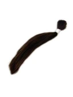 Włosy dziewicze w kitce podatne średni brąz 35-39cm 52g