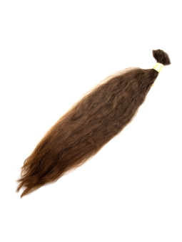 Włosy dziewicze średni brąz z refleksem 61cm 109g