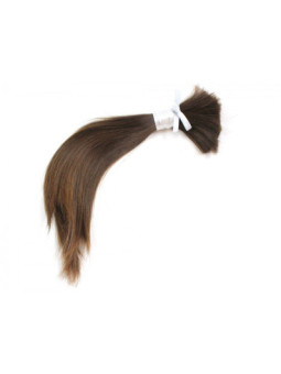 Włosy dziewicze proste jasny brąz / 35 cm 83 g