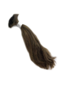 Włosy dziewicze w kitce proste jasny brąz 34cm 79g