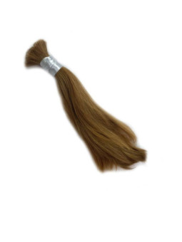 Włosy dziewicze w kitce podatne rudy 28cm 57g