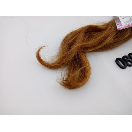 Włosy dziewicze rudy dł. 30 cm, 36 gram