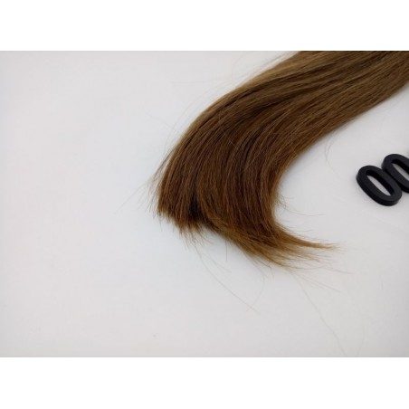 Włosy dziewicze jasny brąz dł. 28 cm, 50 gram