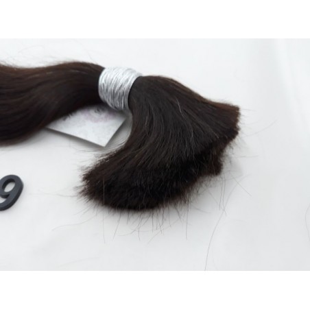 Włosy dziewicze ciemny brąz dł. 35 cm, 68 gram