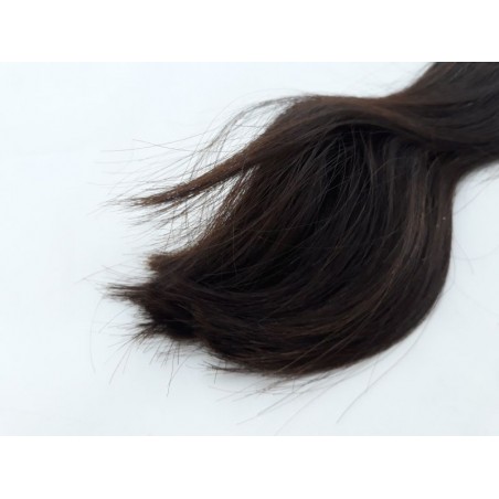 Włosy dziewicze ciemny brąz dł. 35 cm, 68 gram