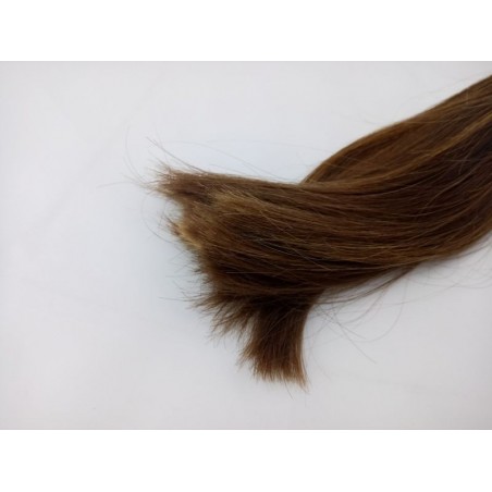 Włosy dziewicze średni jasny brąz dł. 26 cm, 54 gram